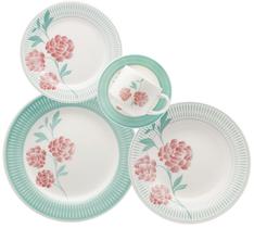 Jogo de Jantar Oxford MyRose em Ceramica Estampada Alto Brilho 20 Pc