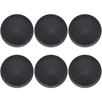 Jogo De Jantar Oxford Pratos Rasos 26cm 06 Peças Flat Onix Carâmica