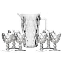 Jogo De Jarra 1 L E 6 Taças 260ml Diamond Ke Home