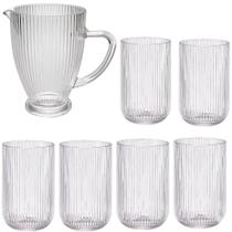 Jogo De Jarra 1,3 L E 6 Copos 460ml Versalhes Ke Home