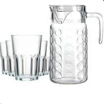 Jogo De Jarra 1,8L Com 6 Copos Em Vidro Para Água Suco