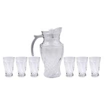 Jogo de Jarra 1,8L e 6 Copos 250ml de Vidro Everest Casa Cozinha Utilidades Jogo de Jarra 1,8L e 6 Copos 250ml de Vidro Everest Casa Cozinha Utilidades