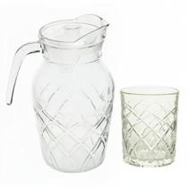 Jogo de Jarra com Copos 7 Peças Vidro Linha Artemis Clear Wincy