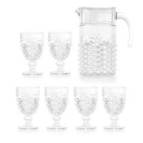 Jogo de Jarra e 6 Mini Taças Relevo de Abacaxi Diamond - Lohan