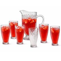 Jogo de Jarra e Copos de vidro Madri 7 peças Suco Água Ingá 1,5L