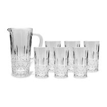 Jogo de jarra e copos em vidro Haus Los Angeles 7 peças incolor