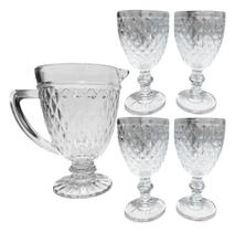 Jogo de jarra e tacas bico de abacaxi c/ 5 pcs 1,2l + 250ml Jogo de jarra e tacas bico de abacaxi c/ 5 pcs 1,2l + 250ml