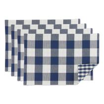 Jogo de Jogos Americanos DII Xadrez Vichy Marinho 33x48 cm 4 peças Jogo de Jogos Americanos DII Xadrez Vichy Marinho 33x48 cm 4 peças