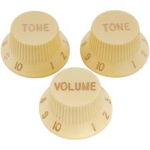 Jogo de Knobs Botões Creme Thida Para Guitarra Stratocaster Tone Volume Jogo de Knobs Botões Creme Thida Para Guitarra Stratocaster Tone Volume