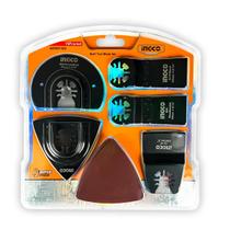 Jogo De Lâmina Para Multiferramenta Oscilante Ingco Com 15 Peças Raspador Suporte de Lixa e Lâminas de Serra e Segmentadas Cortes Ajustes e Lixamentos