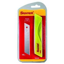 Jogo de laminas p/estilete 10pcs 18mm - larga starrett ks06r Jogo de laminas p/estilete 10pcs 18mm - larga starrett ks06r