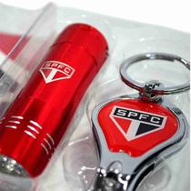 Jogo De Lanterna Com Chaveiro Cortador De Unha - São Paulo SPFC