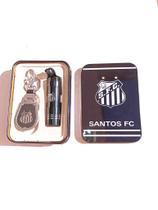Jogo de lanterna com chaveiro de metal e couro - santos Jogo de lanterna com chaveiro de metal e couro - santos