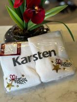 Jogo de Lavabo 2 Peças com Bordado Estrela-guia Karsten Jogo de Lavabo 2 Peças com Bordado Estrela-guia Karsten