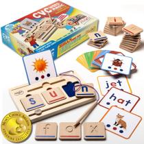 Jogo de leitura Montessori Hulats CVC Word Magic 2-5 anos Jogo de leitura Montessori Hulats CVC Word Magic 2-5 anos