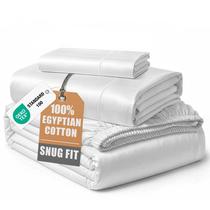 Jogo de Lençóis LANE LINEN 100% Algodão Egípcio Extra Longo Twin, Macio e Confortável, Resistente a Bolinhas e Desbotamento, Lençóis Twin XL com Bolso Profundo de 38 cm - Branco Jogo de Lençóis LANE LINEN 100% Algodão Egípcio Extra Longo Twin, Macio e Confortável, Resistente a Bolinhas e Desbotamento, Lençóis Twin XL com Bolso Profundo de 38 cm - Branco