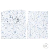 Jogo de Lençóis para Berço com 02 Peças Triangulo Azul - Tribeca Enxovais