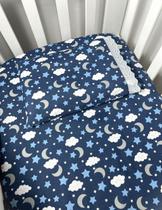 Jogo de Lençol 02 Peças Para Berço Padrão Americano - Soninho Marinho