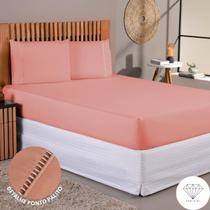 Jogo de Lençol 03 Peças 400 Fios Cama Casal Queen Micropercal Ponto Palito - Relíquias do Interior