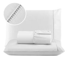 Jogo de Lençol 03 Peças 400 Fios Cama Queen Micropercal Ponto Palito - 1139 Jogo de Lençol 03 Peças 400 Fios Cama Queen Micropercal Ponto Palito - 1139