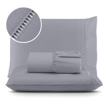 Jogo de Lençol 03 Peças 400 Fios MicroPercal Ponto Palito - Cama Solteiro Casal Queen King Jogo de Lençol 03 Peças 400 Fios MicroPercal Ponto Palito - Cama Solteiro Casal Queen King