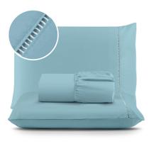 Jogo de Lençol 03 Peças 400 Fios MicroPercal Ponto Palito - Cama Solteiro Casal Queen King Jogo de Lençol 03 Peças 400 Fios MicroPercal Ponto Palito - Cama Solteiro Casal Queen King