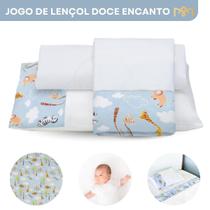 Jogo de Lençol 03 Peças Para Berço Infantil Padrão Americano Bebê Enxoval Estampado Super Macio Confortável e Silencioso Jogo de Lençol 03 Peças Para Berço Infantil Padrão Americano Bebê Enxoval Estampado Super Macio Confortável e Silencioso