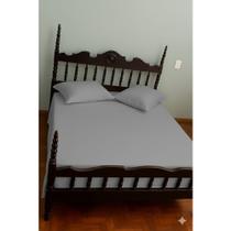 Jogo de Lençol 04 Peças 400 Fios Cama Casal Queen King Micropercal Ponto Palito Rose Elástico