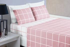 Jogo de Lençol 04 Peças Micropercal 200 Fio - Linha Austin - Cama Casal/Queen/King