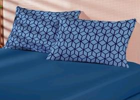 Jogo de lençol 100% algodão Aconchego 3 peças