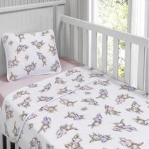 Jogo De Lençol 100% Algodão Mini Cama 3 Pçs Meg Tecebem