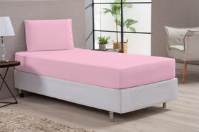 Jogo de Lençol 180 Fios Macio e Fronhas Ponto Palito Solteiro Com Travesseiro Ortobom Lilás