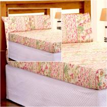 Jogo de Lençol 2 Pçs Simples com Elástico Solteiro Estampado Microfibra Jogo de Lençol 2 Pçs Simples com Elástico Solteiro Estampado Microfibra