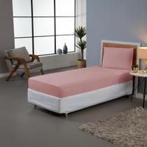 Jogo de Lençol 2 Pçs Solteiro Dia a Dia Simples Liso Percal 180 Fios com Elástico