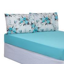 Jogo de Lençol 2 Pçs Solteiro Simples Esmeralda Percal 150 Fios 100% Algodão Estampado com Elástico Jogo de Lençol 2 Pçs Solteiro Simples Esmeralda Percal 150 Fios 100% Algodão Estampado com Elástico