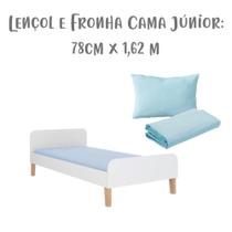 Jogo de Lençol 2 Peças Solteiro Júnior 78 Cm x 1,62 m Azul Arrumadinho Enxovais