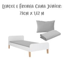 Jogo de Lençol 2 Peças Solteiro Júnior 78 Cm x 1,62 m Cinza Arrumadinho Enxovais Jogo de Lençol 2 Peças Solteiro Júnior 78 Cm x 1,62 m Cinza Arrumadinho Enxovais