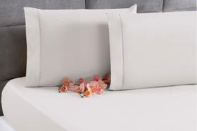 Jogo de Lençol 200 Fios Percal Ponto Palito Cama Queen 3pçs Branco Jogo de Lençol 200 Fios Percal Ponto Palito Cama Queen 3pçs Branco