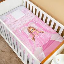 Jogo De Lençol 3 Pçs Berço Americano Bebê Menina Duquesa Jogo De Lençol 3 Pçs Berço Americano Bebê Menina Duquesa