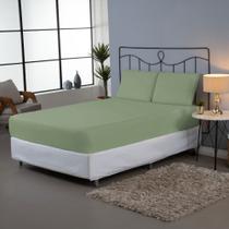 Jogo de Lençol 3 pçs Casal Queen liso Percal 180 fios - Coleção Dia a Dia