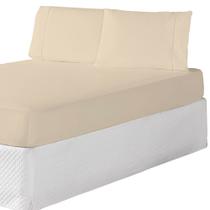 Jogo de Lençol 3 Pçs Casal Queen Simples Laura Percal 200 Fios com Elástico