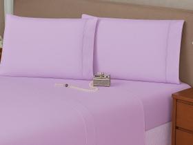 Jogo de lençol 3 pçs queen com elastico ponto palito 180 fios Jogo de lençol 3 pçs queen com elastico ponto palito 180 fios