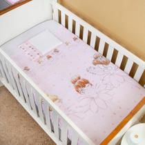 Jogo de Lençol 3 peças Berço Americano Bebê Menina
