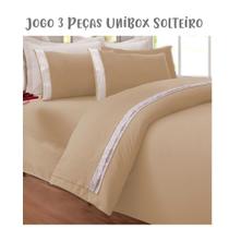Jogo de Lençol 3 Peças Box Conjugado Unibox Solteiro Bordado Inglês Nude Arrumadinho Enxovais Jogo de Lençol 3 Peças Box Conjugado Unibox Solteiro Bordado Inglês Nude Arrumadinho Enxovais