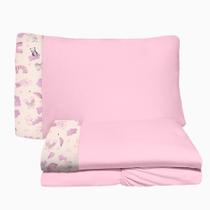 Jogo de Lençol 3 Peças Mini Cama Soninho Rosa 100% Algodão Arrumadinho Enxovais Jogo de Lençol 3 Peças Mini Cama Soninho Rosa 100% Algodão Arrumadinho Enxovais
