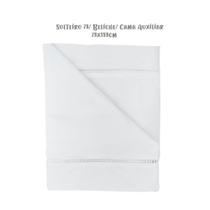 Jogo de Lençol 3 Peças Solteiro 78 Beliche Ponto Palito Branco Arrumadinho Enxovais