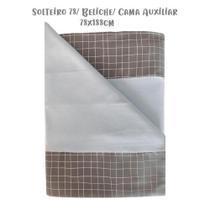 Jogo de Lençol 3 Peças Solteiro 78 Beliche Quadrados 01 Branco Arrumadinho Enxovais