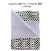 Jogo de Lençol 3 Peças Solteiro King 96 Folhas Verde Malha Branca Arrumadinho Enxovais