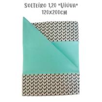 Jogo de Lençol 3 Peças Solteiro Viúva 1,20 Folhas Verde Malha Verde Arrumadinho Enxovais