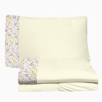 Jogo de Lençol 3 Peças Solteiro Viúva 1,20 Ovelhinhas Cru 100% Algodão Arrumadinho Enxovais Jogo de Lençol 3 Peças Solteiro Viúva 1,20 Ovelhinhas Cru 100% Algodão Arrumadinho Enxovais